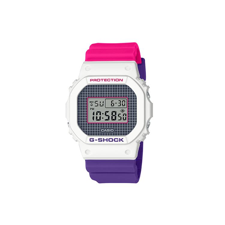 

CASIO Men G-SQUAD Series Gray Watch DW-5600THB-7 DW-5600THB-7 White Red Blue