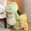 Happy Sitting Dinosaur Plush Toy Green Yellow Plushies Doll Sofa Cushion Nap Pillow Soft Cute Soft Kids Toys Gifts Home Decor
