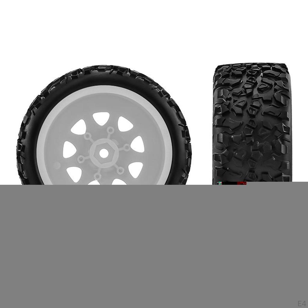 4 Pieces 1/10 RC Truck Wheels and Tires Accessories Spare Parts High Performance Durability Car