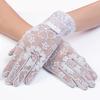 Women's Lace Large Flower Sunscreen Gloves Short Summer Driving Gloves Non-slip Touch Screen
