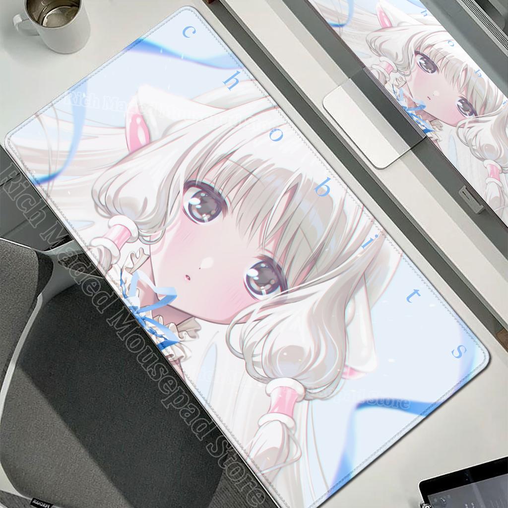 Cute Girl Desk Mat C-Chobits Chii Cartoon Laptop Mousepad Pink  Mouse Pad Office Pc Cabinet XXL Mouse Mat Extended Computer Pads