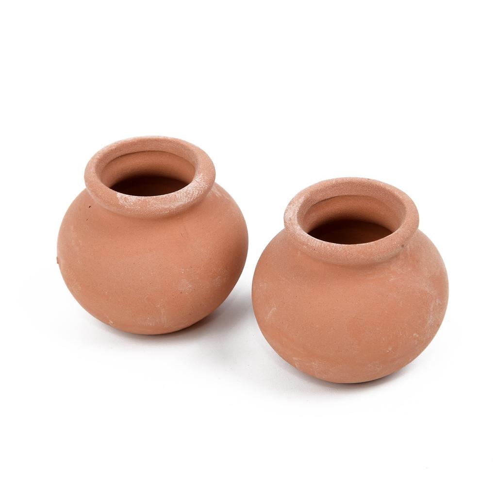 Flower Pots Grass 2Pcs Clay Plant Crafts Garden Wedding Ceramic Decoration