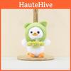Charming Emotion Candy Duck Plush Toy With Frog Hat White And Yellow