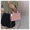 2023 Shiny Patent Leather Lettering Tote Bag for Women - Single Shoulder and Crossbody