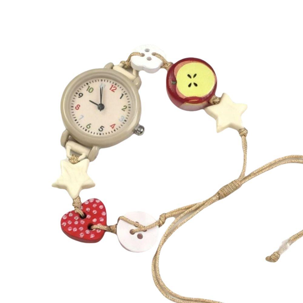 Beaded Star Heart Chain Watch Adjustable Quartz Watch Fashion Bracelet Watch  Women Girls