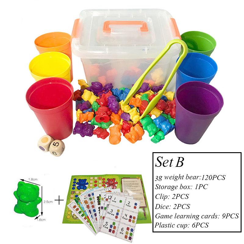 Montessori Rainbow Weight Bear Zabawki dla dzieci Sorter kolorów Materiał do liczenia Gra edukacyjna z matematyką Zabawki edukacyjne dla dzieci Nowe
