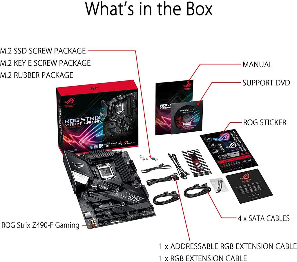 ASUS ROG STRIX GAMING mit INTEL Z490 und LGA1200 Unterstützung Z490-F [ATX]