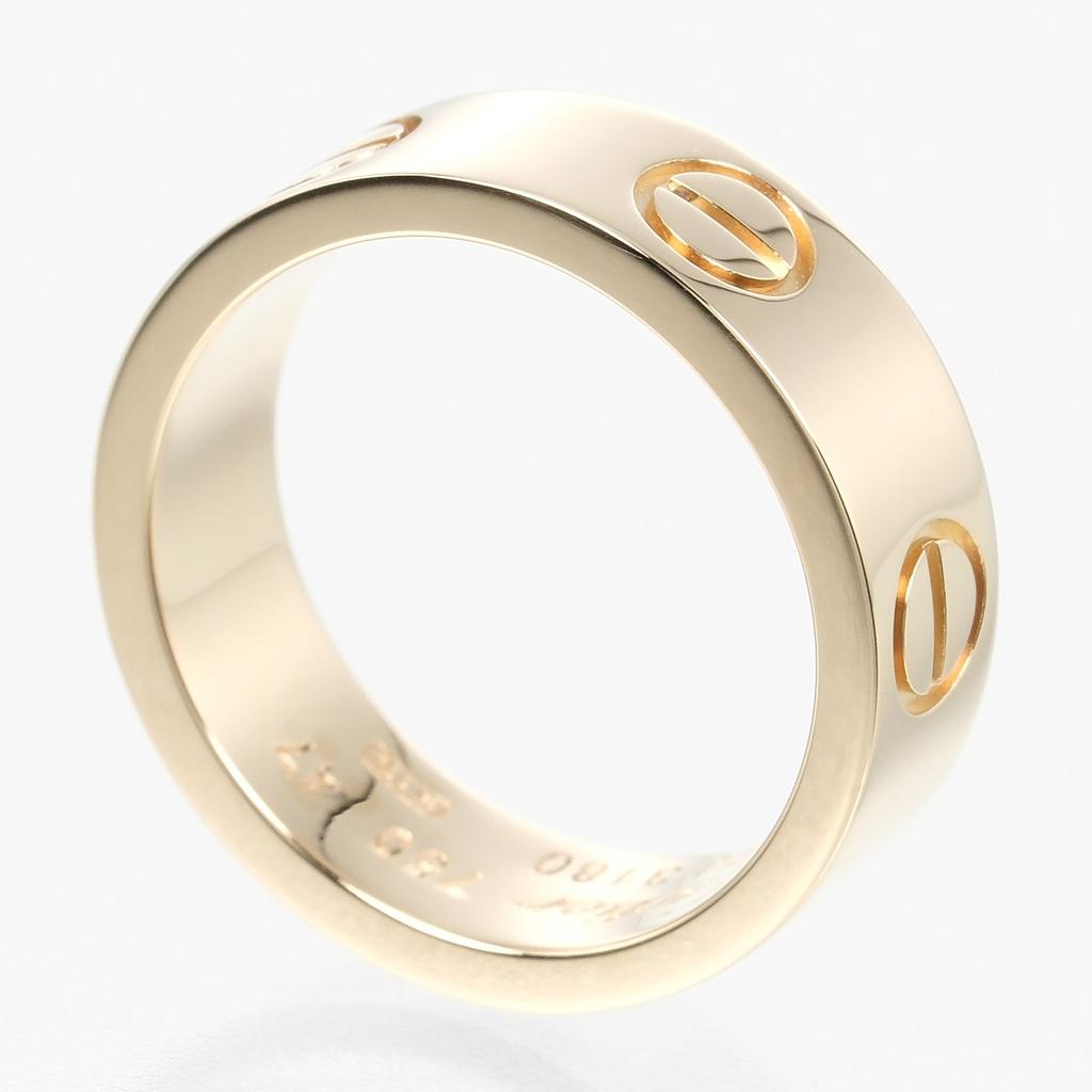 Cartier Love Ring K18 Yellow Gold #4.1(US Size) 6.49g Women Used