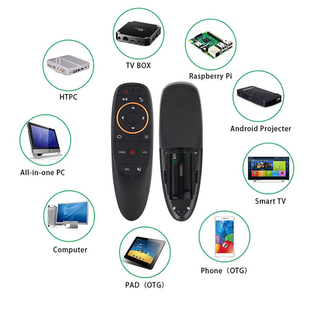 Telecomando G10S Air Mouse Con Controllo Vocale 2.4G USB Per Android TV Box, Senza Batterie