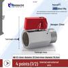 Compact Ball Valve with Double Male/Female Thread, Sizes 1/4", 3/8", 1/2", Pneumatic Polished Electroplated Switch Valve Accessory.
