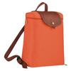 Longchamp Le Pliage Einfarbig Reißverschluss Geprägtes Logo Druckknopf Segeltuch Rucksack Damenrucksack Orange 1699089P85
