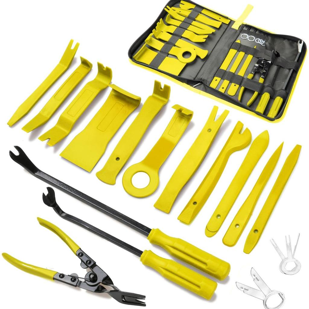 Trim Removal Tool, Car Panel Dashboard Door Audio Trim Removal Tool Kit, Auto Clip Pliers Fastener Remover Set, Plastic Pry Tool,Automotive Upholstery