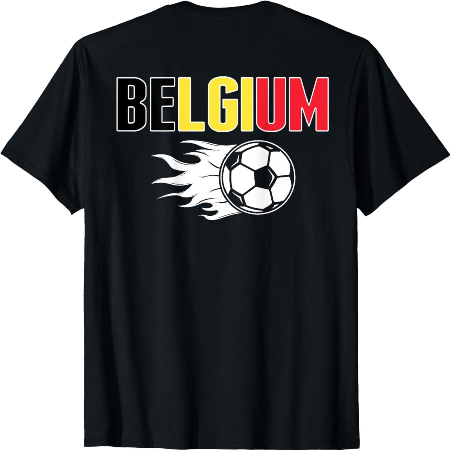 Belgium Soccer Fans Jersey - Belgian Flag Football Lovers T-Shirt(1) S разноцветный
