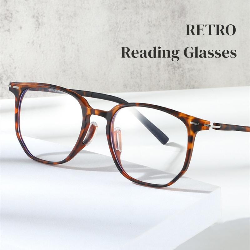 Ultralight  Polygonal Anti Blue Light Reading Glasses For Men Women High Quality Photochromic Presbyopia Glasses