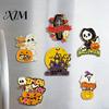 Holiday Home Decorations for Autumn 6 Pcs Halloween Refrigerator Magnets, Grim Reaper Pumpkin Skull Ghost Decorative Magnets Party Reusable