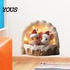 Indoor Outdoor Decorative Stickers Cute Mouse Wall Sticker, PVC Waterproof Decal, Winter Santa Hat Durable Weatherproof Graphics Art Decor,