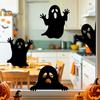 Halloween Window Clings Ghost Silhouette Static Stickers, Waterproof PVC Decals, Outdoor Decorations Removable for Home Party Glass Decoration