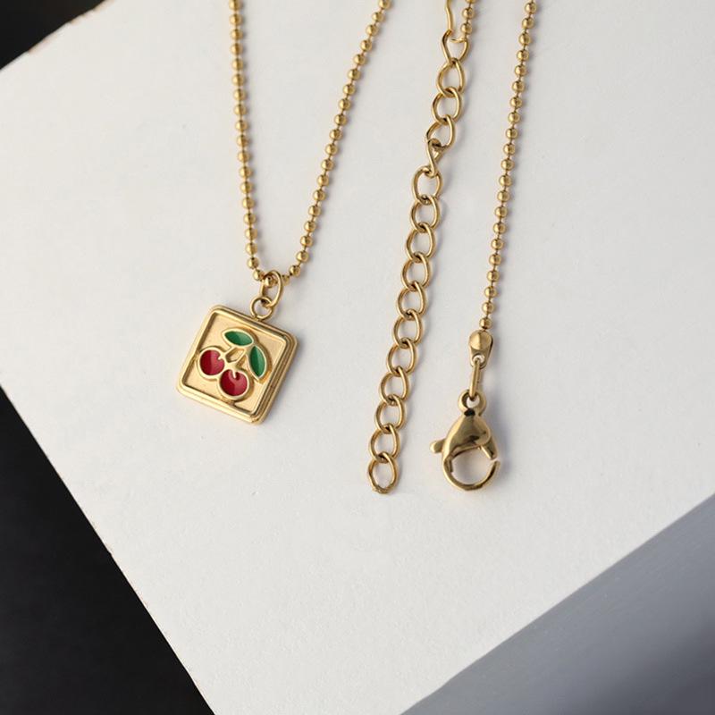 

Кулон-вишенка Цепочка для ключицы: Ожерелье из стерлингового серебра 925 пробы, Универсальный и стильный дизайн для женщин 925 Silver