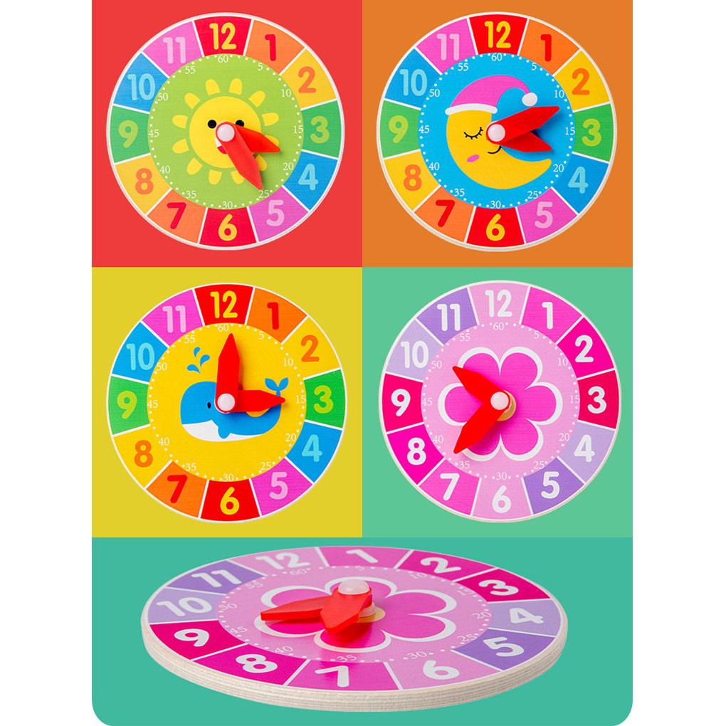 Toddlers Alarms Clock Toy Hour Second Cognition Clocks Toys Preschool Educational Teaching Aids for School Kindergarten