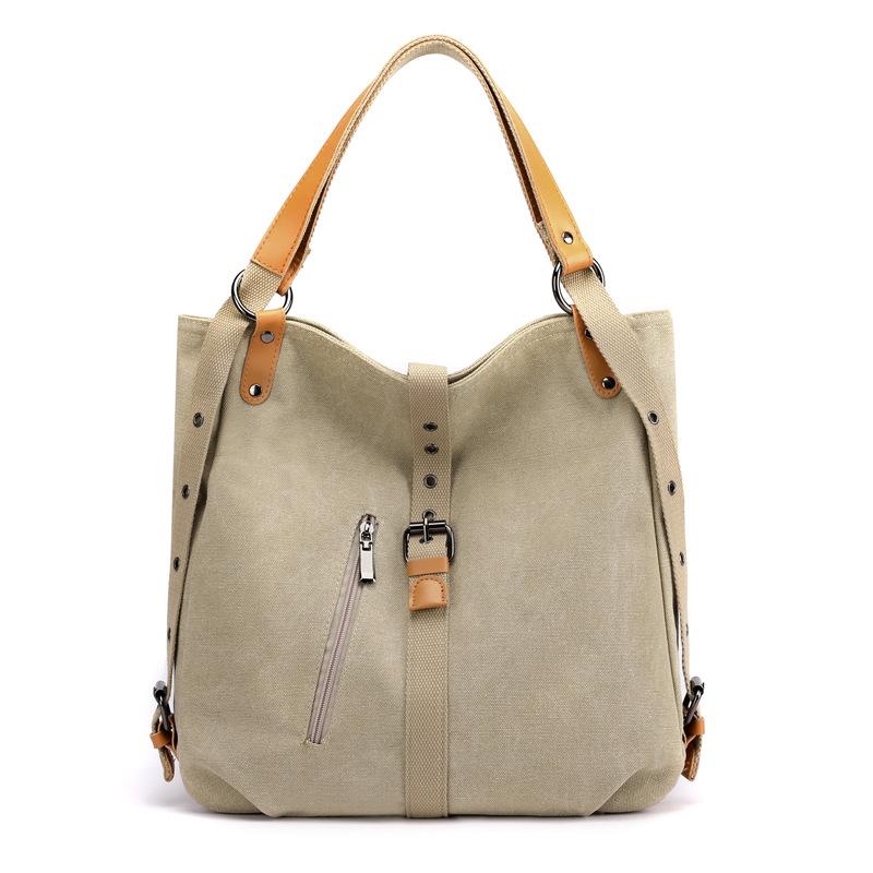 Versatile Canvas Women's Bag: Casual Shoulder, Backpack, Bucket, and Crossbody Styles.