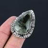 Womens Day Deal Sterling Silver Moss Prehnite Stone Mother Statement Ring US 7