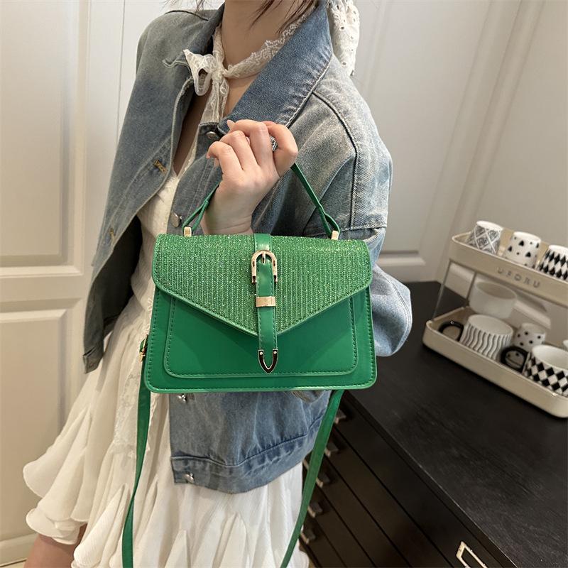Popular fashion single shoulder oblique span small square bag retro women's bag 2025 new autumn texture handbag