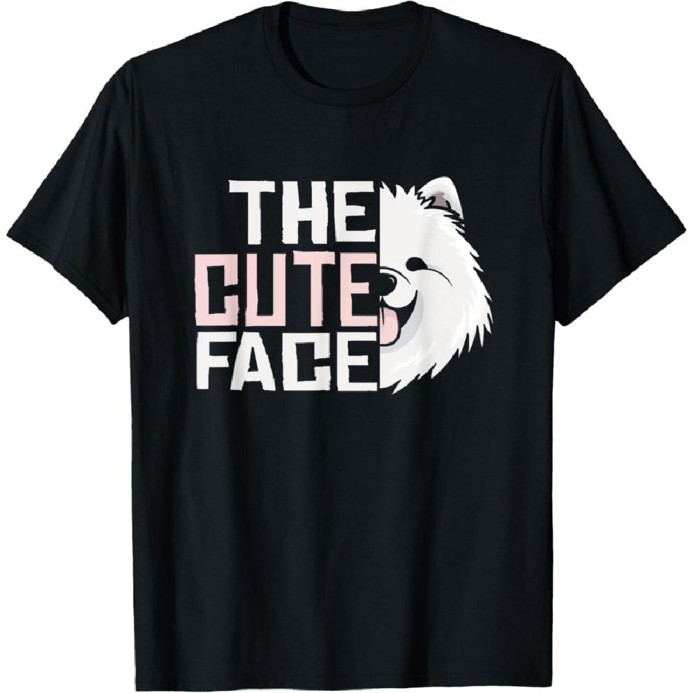 

Смешная милая мордочка милый - Футболка с самоедской собакой для мужчин и женщин XXXXXL чёрный