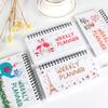 Portable Coil Flip Notepad: Cartoon Weekly Planner for Students (4 Designs)