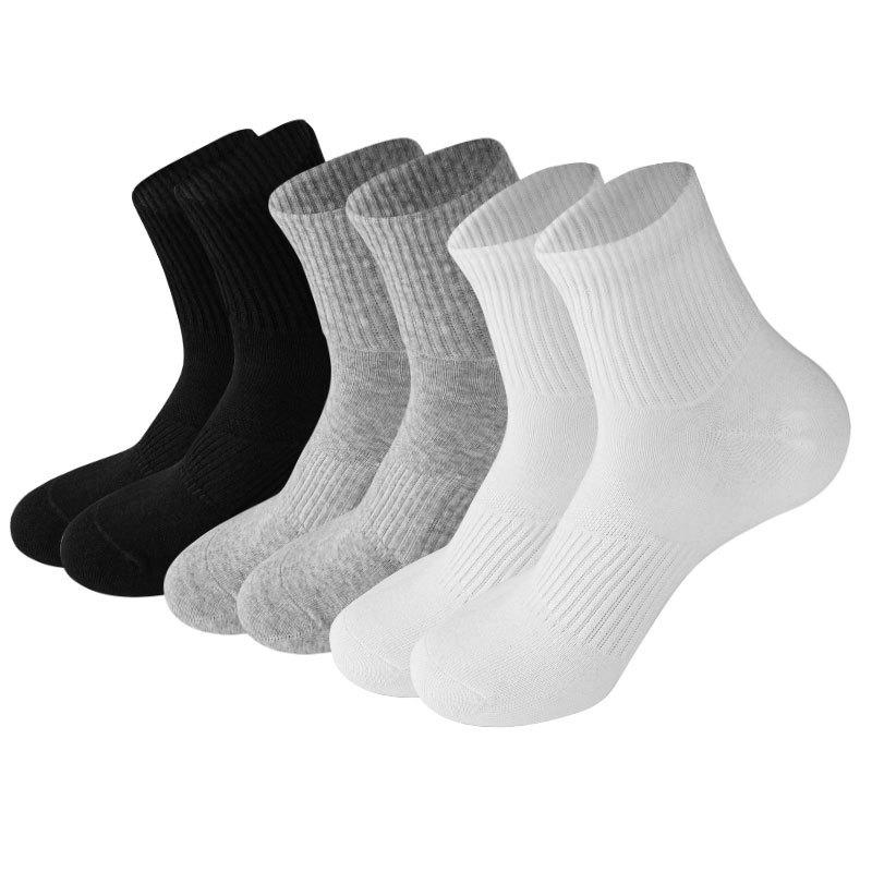 Unisex Spring & Summer Mid-Calf Cotton Socks: Sweat-Absorbent, Breathable Sports & Running Socks