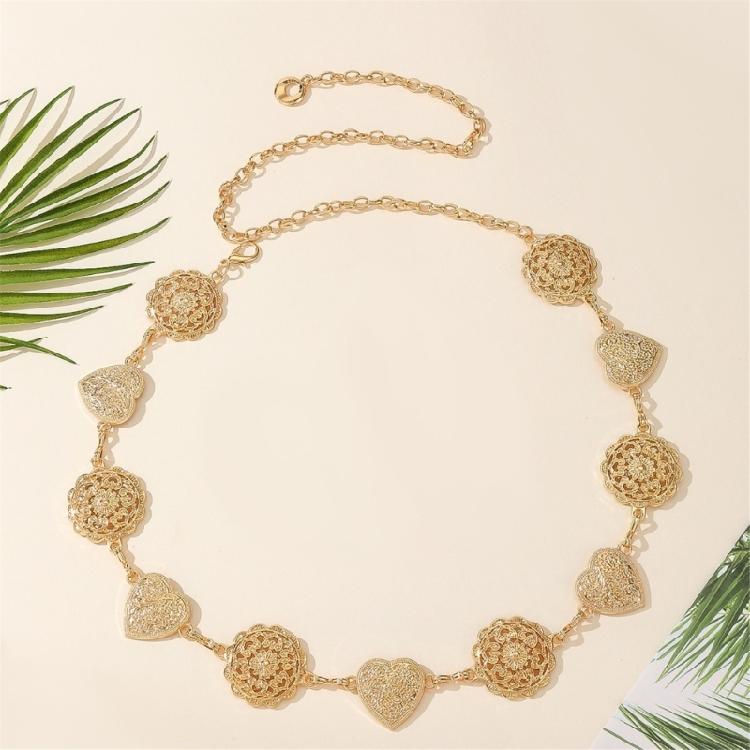 Belly Chain for Dress Cowboy Waist Chain Flower Heart Women Waist Chain