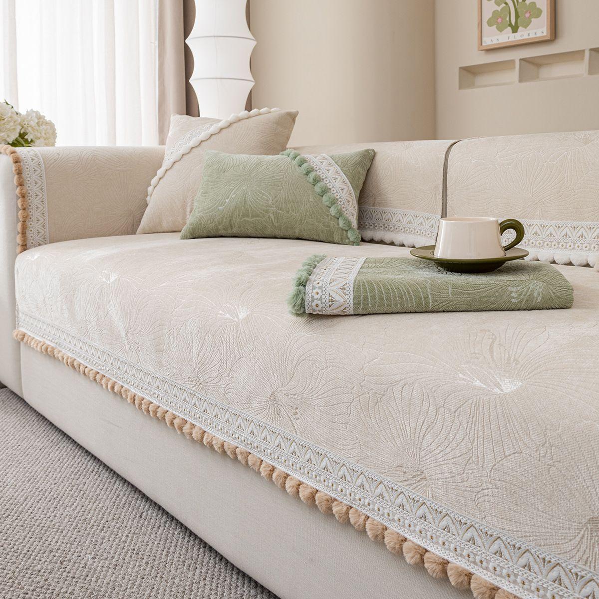 

Chenier Sofa Cushion, Universal In All Seasons, Cream Wind Non-Slip, New Cover Cloth Towel, Leather Seat Cushion, Non-Slip Seat Cushion 70*70cm