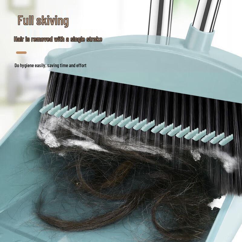 Windproof Broom and Dustpan Set with Comb Teeth