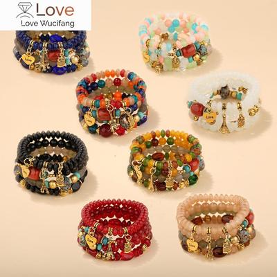 Retro Ethnic Style Exquisite Fashion Jewelry Pendant Multiple Combination Bracelet