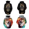 Vibrant Skull Print Digital Pullover Hoodie For Men Comfortable Loose Fit
