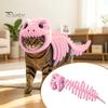 Costume di Halloween per Animali Domestici Piccoli, Costume da Scheletro di Dinosauro per Gatti, Abito con Cappuccio in Peluche, Abbigliamento Carino Spaventoso e Comodo per Gattini, Dolcetto o Scherzetto, Foto Divertente