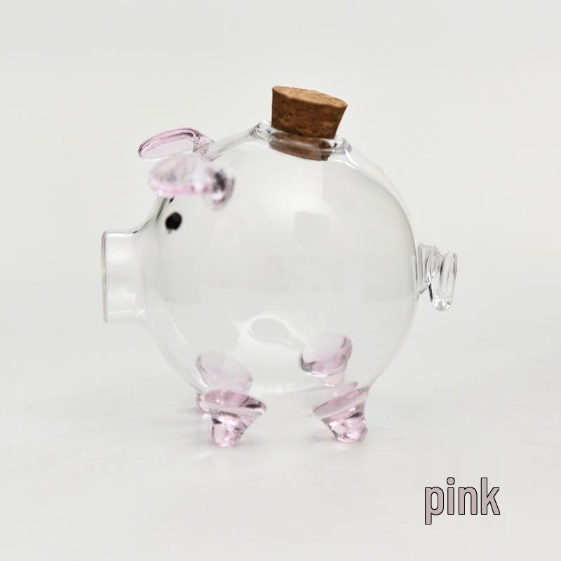 Mini Golden Bean Borosilicate Glass Piggy Bank & Wishing Bottle