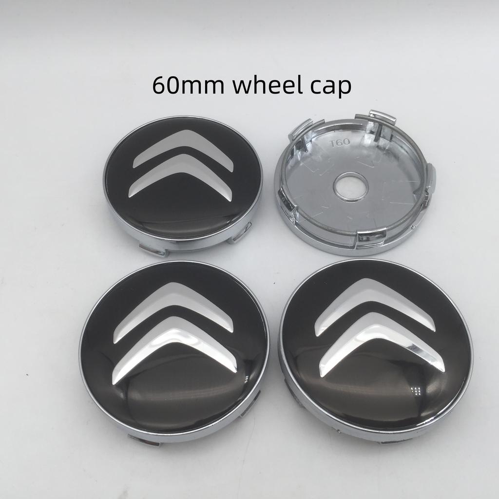 4pcs 3D For Citroen 56mm 60mm 68mm Car Emblem Wheel Hub Center Cap Badge Covers Sticker Decals Styling Accessories