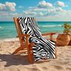 1Pc Abstract Zebra Beach Towel, Quick Dry, Multi-Use for Beach Pool Gym Yoga Home Travel, Christmas, Halloween, Xmas Gift S929605
