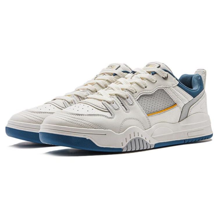 Li Ning Jiang Yue Comfortable Versatile Durable Lightweight Low-Top Skate Shoes Men skate shoes White Gray AGCT293-1