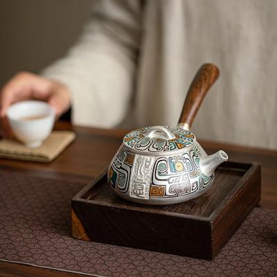 Silver Tea Set Sterling Silver Japanese Side Teapot Fair Cup Tea Set Silver Health Care Anti-scalding Tea Infuser