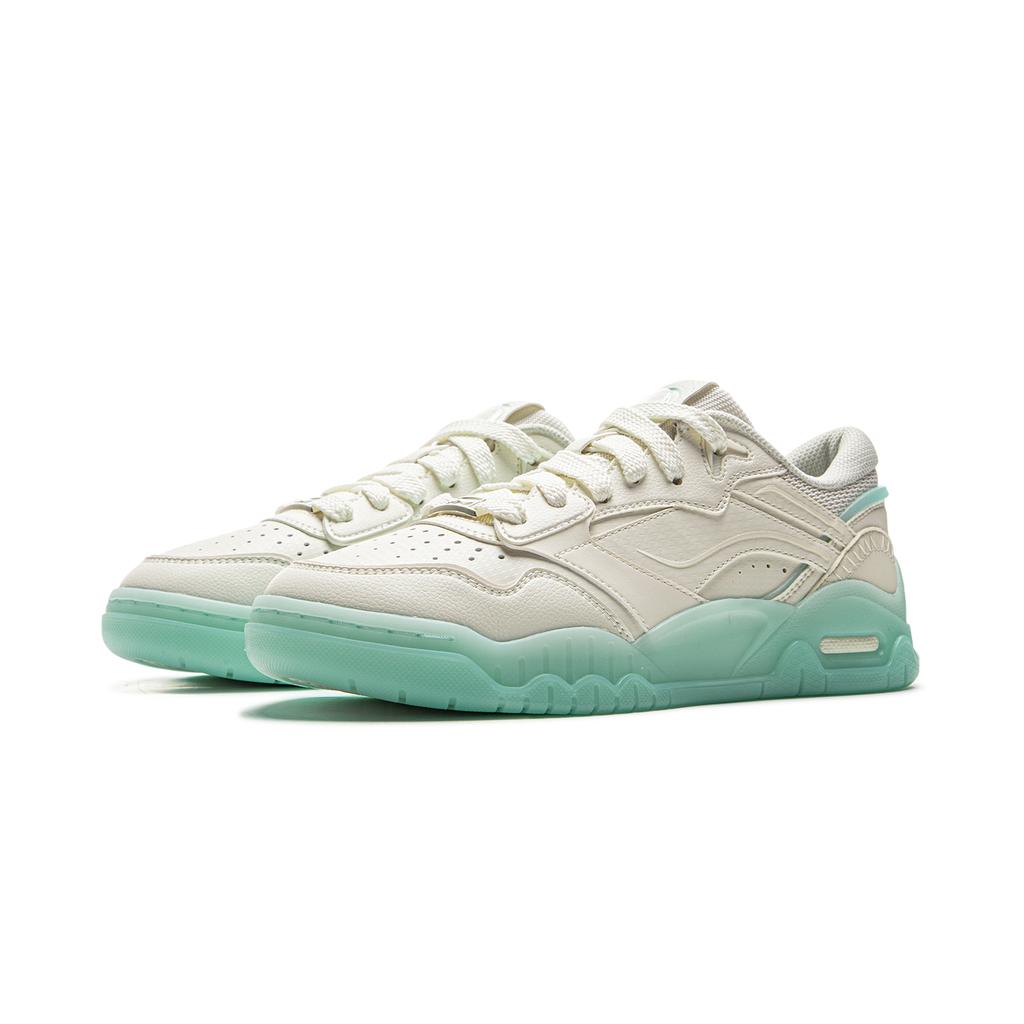 New LINING Moon White 3 Skateboard Shoes Women's Low top Champagne White, Island Blue AGCV078-6