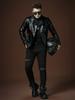 European-Style Men's Trendy Brand Stylish Motorcycle Jacket 2025 Autumn New Fashion Suit Collar Leather Jacket Men's Coat