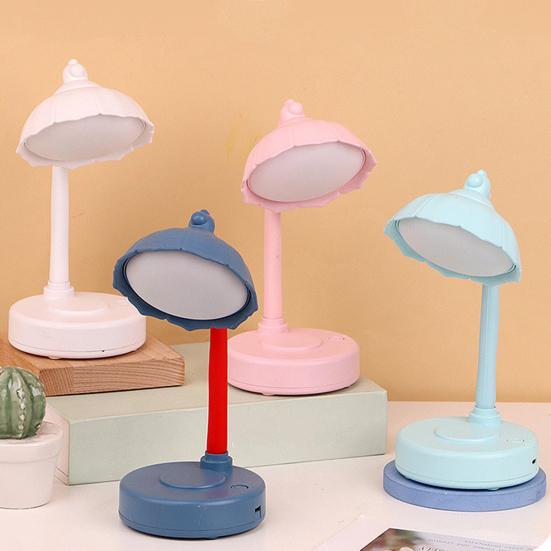 LED Desk Lamp Cute Flower Table Lamp with Adjustable Flexible Gooseneck Rechargeable Eye-Caring Night Light for Dorm Bedroom Reading
