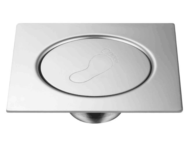 Factory Price Commercial Drainer Hot Sale Pop up Floor Drain with Foot Print Pattern