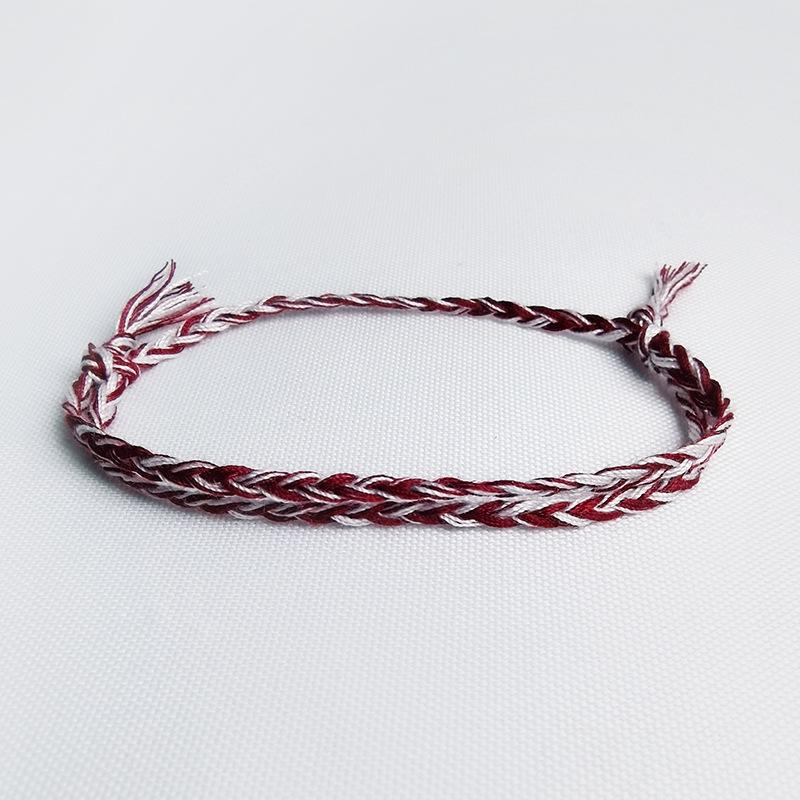 D600 Seven-Color Woven Cotton Beach Bracelet for Men and Women