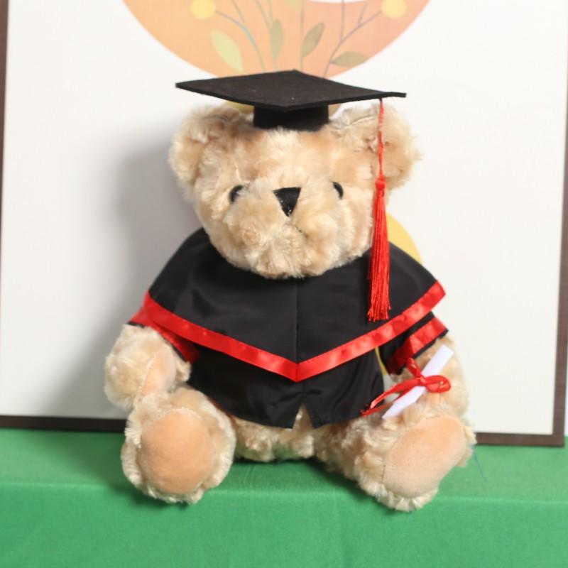 Cute Doctoral Bear Graduation Bear Doll Plush Toy Hat Doctoral Bear Doll Bachelor Bear