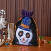 Cute Storage Bucket Halloween Candy Drawstring Bag Gifts Pouch Non-woven Trick or Treat Bag with String Bag Pumpkin Bag Festival