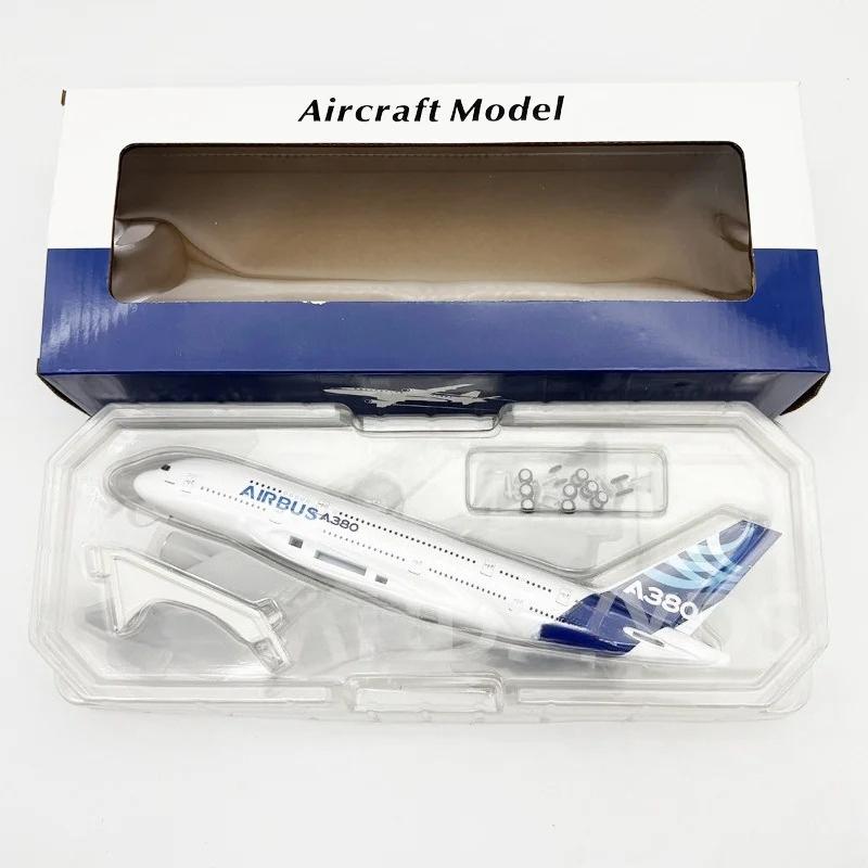 1/240 Scale Display 380 Prototype Airlines Airbus 30CM Souvenir A380 Kid Toy Resin Replica with Wheels Airplane Model Collection