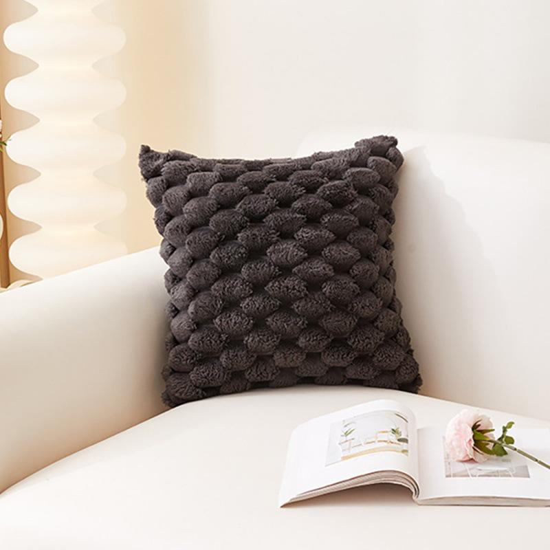 Solid Velvet Snowflake Pillow Cover - Sofa, Office, Bedside Cushion