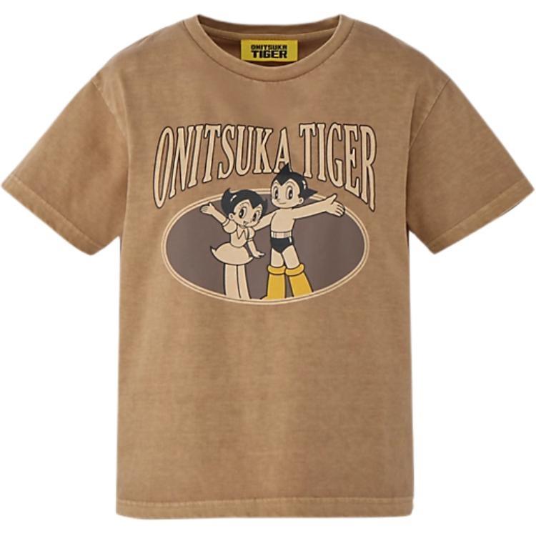 (WMNS) Onitsuka Tiger x Astro Boy Printed Short Sleeved Top  Brown  Women s 2182B558-200 L